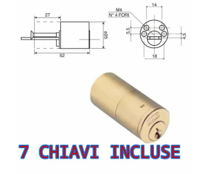 Wally cilindro per serratura 7 CHIAVI