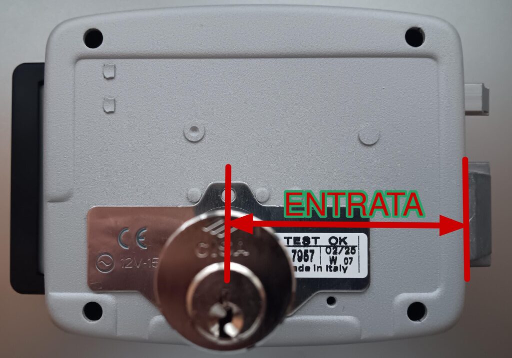 misurare entrata elettroserratura serratura elettrica cisa 11721 sinistra