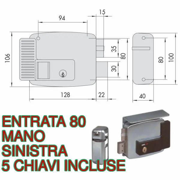 11761 80 2 catenaccio 2 mandate giri chiave